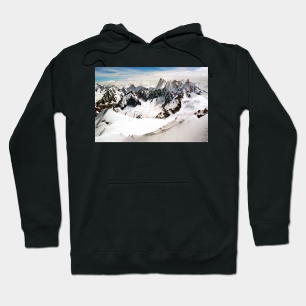 Chamonix Aiguille du Midi Mont Blanc Massif Alps France Hoodie by AndyEvansPhotos